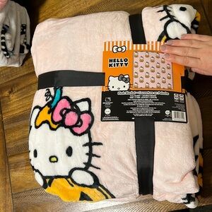Viral Hello Kitty Pink Halloween Pumpkins Full Queen 90”x90” Throw Blanket 2024